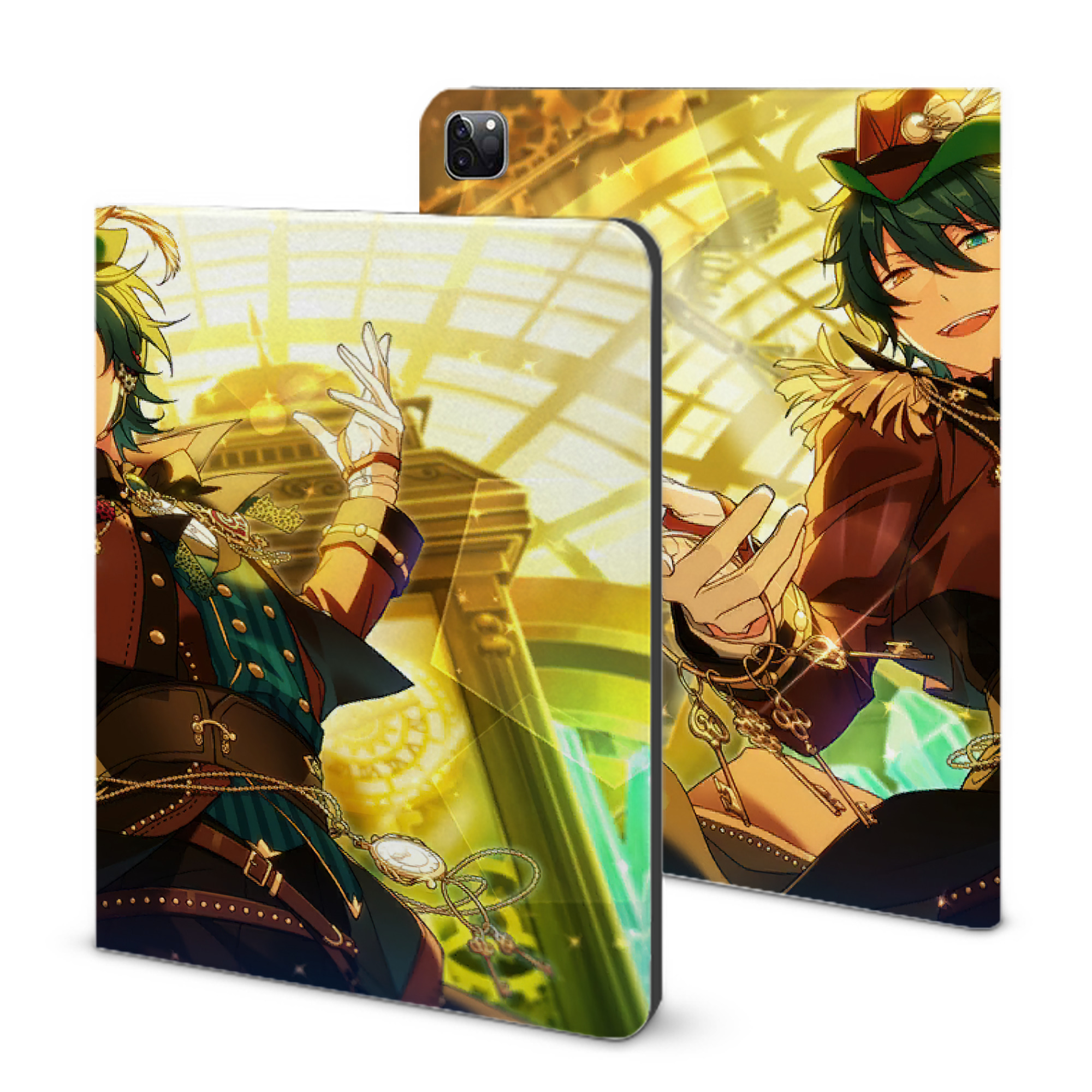 （画像用） あんさんぶるスターズ! Ensemble Stars IPad ケース ブック型 PUレザー TPU 耐衝撃 軽量 薄型 ペン収納なし 全面保護 IPad 各モデル対応